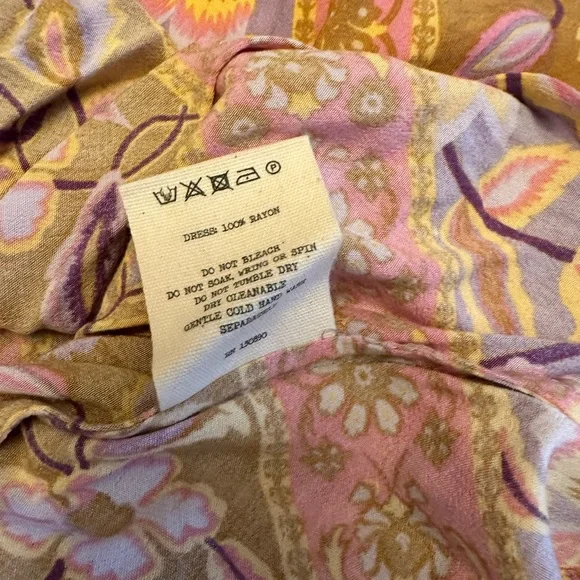 Spell & The Gypsy Lolita Cutout Mini Dress Lover Floral Pink  Lavender Euc - Picture 10 of 12